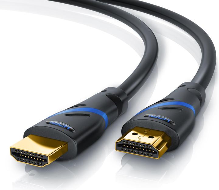 Actual product image Primewire HDMI cable 2.0b - 4k 60Hz Ultra HD - Ethernet Highspeed - Full HD - 3D - ARC - 3 x shielded (1 m, HDMI)