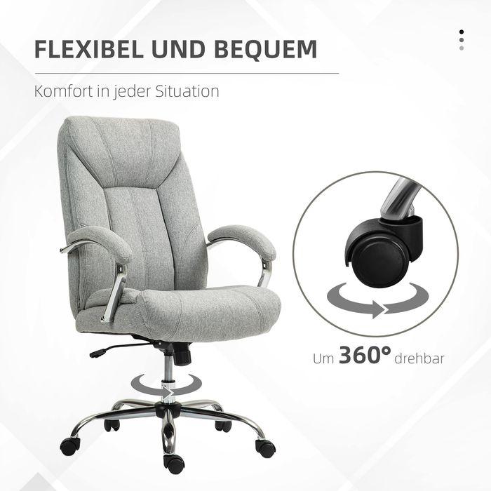 Immagine prodotto Swisshandel24 Bürostuhl mit Wippfunktion ergonomischer Schreibtischstuhl mit Armlehne (48 - 56 cm)