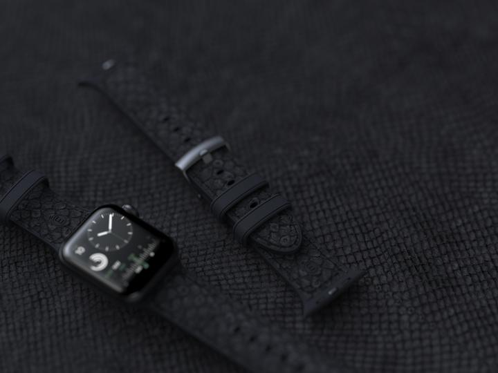 Produktbild Njord Vindur Watch Strap for Apple Watch 44/45mm (45 mm, Veganes Leder, Edelstahlverschluss, Lachsleder)