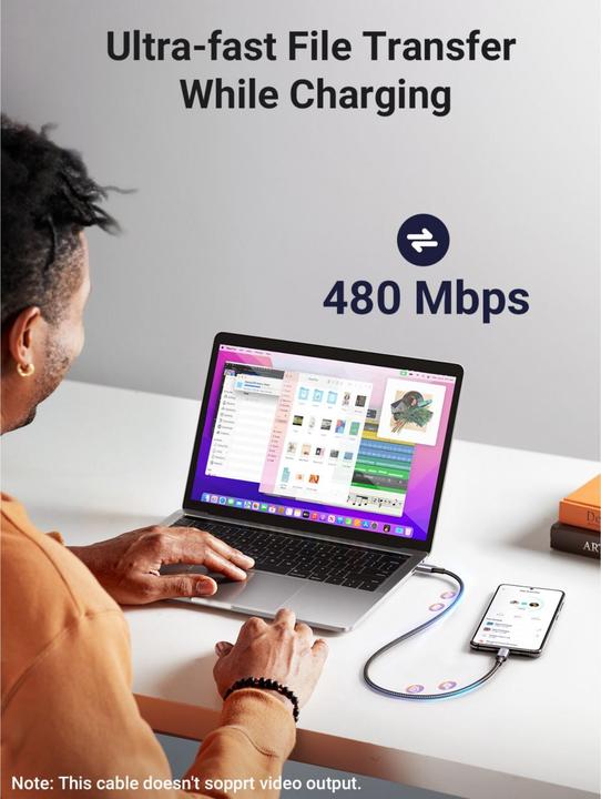 Image du produit Ugreen USB type C - USB type C (1 m, USB 2.0, 100 W)