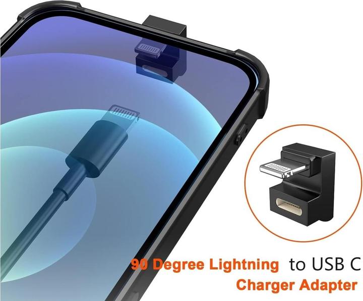 Produktbild PowerGuard USB-C zu Lightning 180 Grad Winkel U-Form Adapter (male/female) (USB Typ C, Lightning)