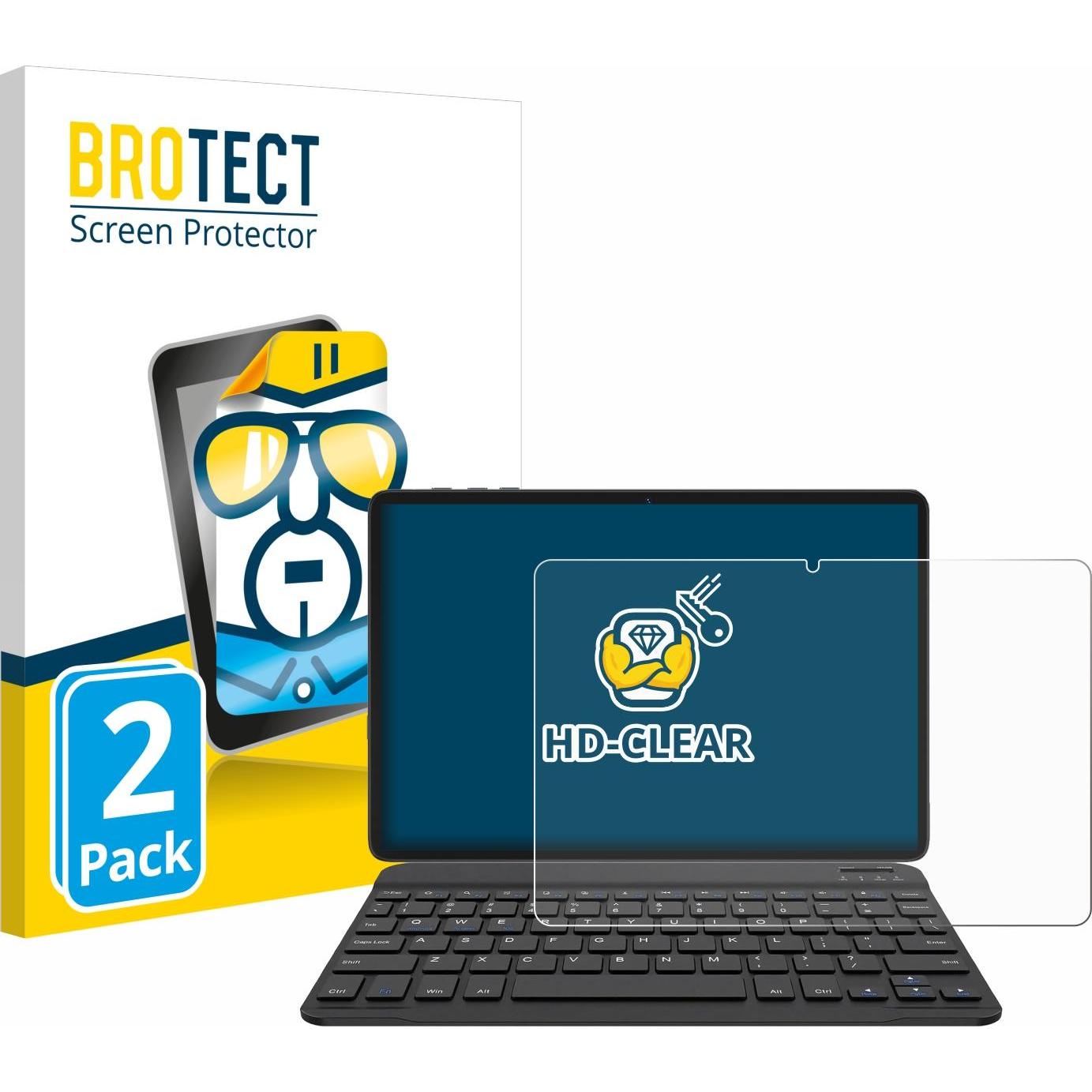 BROTECT Schutzfolie Displayschutz Displayschutzfolie Folie Klar Transparent (2 Stück, A20), Tablet Schutzfolie