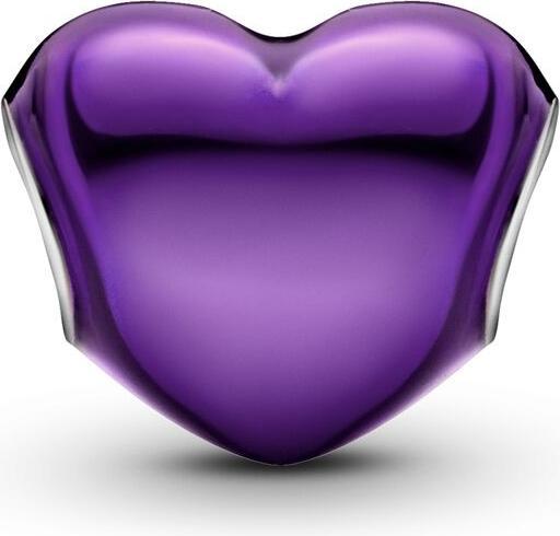 Immagine prodotto Pandora Ciondolo a cuore viola metallizzato (Argento 925, Smalto)