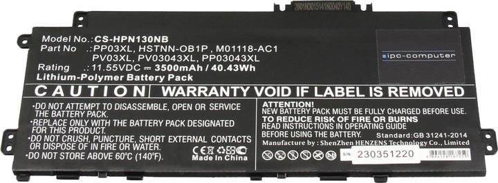Image du produit IPC HSTNN-OB1P (3 cabines, 3500 mAh)