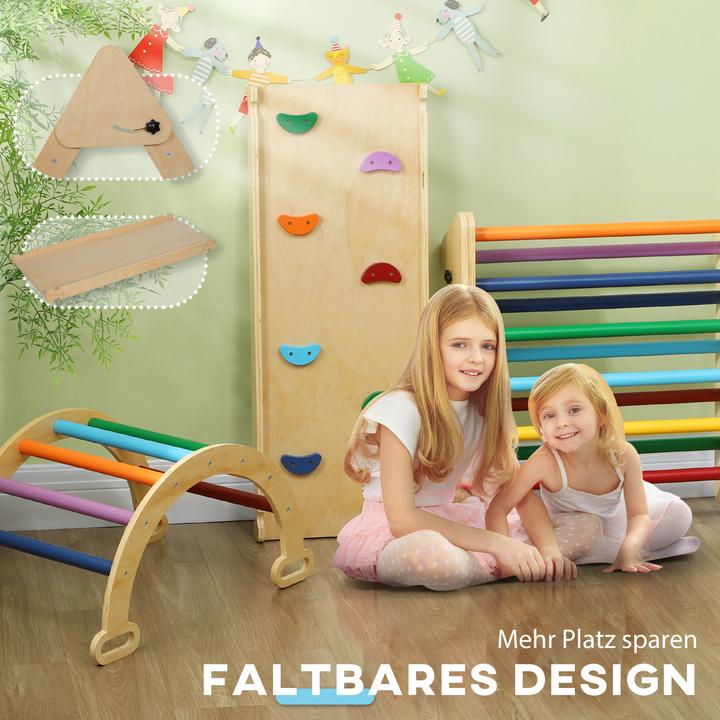 Produktbild Aiyaplay Klettergerüst Kiefernholz, Mehrschichtenplatte Mehrfarbig