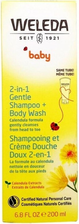 Image du produit Weleda Shampoing et gel douche au Calendula pour bébé (200 ml, Shampoing liquide)