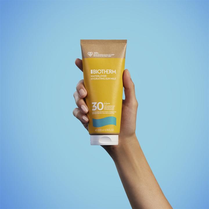 Actual product image Biotherm Waterlover Hydrating Sun Milk (Suntan lotion, SPF 30, 200 ml, 150 g)