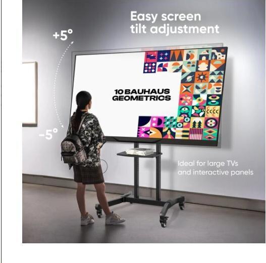 Image du produit Onkron TV SET ACC MOBILE STAND/50-90"/BLACK TS1891-B (90", 90 kg)