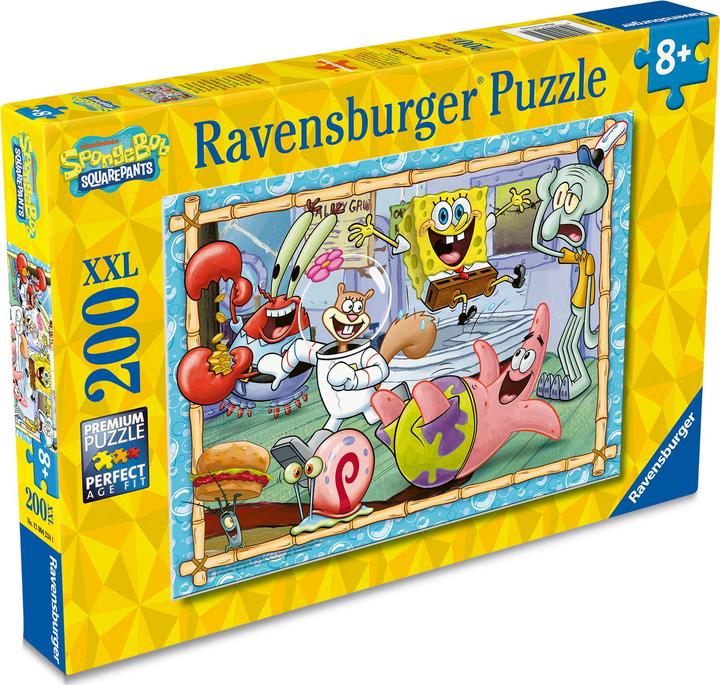 Produktbild Ravensburger Kinderpuzzle 200 XXL Teile - Spongebob - Neue Abenteuer in Bikini Bottom (200 Teile)
