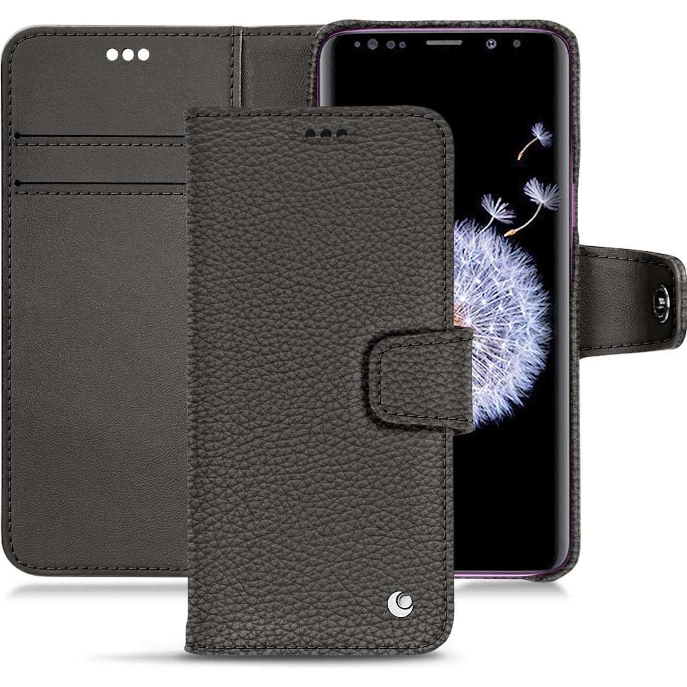 Noreve Lederschutzhülle vertikal (Apple iPhone 7 Plus, Samsung Galaxy S9+), Smartphone Hülle, Beige
