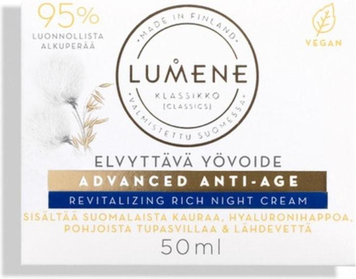 Lumene Lifting Night Cream Anti Age Treatment Hydrating Revitalizing Face Skin