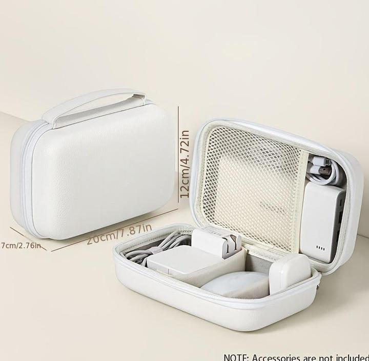 Actual product image Only-Bags.Store EVA leather laptop charger adapter organiser: hard-shell case for electronic accessories and