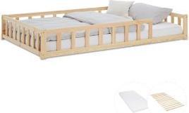Image du produit Homestyle4u Kinderbett mit Matratze Lattenrost & Rausfallschutz (120 x 200 cm)