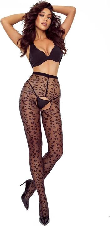 Productafbeelding Passion - TIOPEN 023 PANTY MET KRUISLOOS ZWART 3/4 20 DENIERS (L, XL)