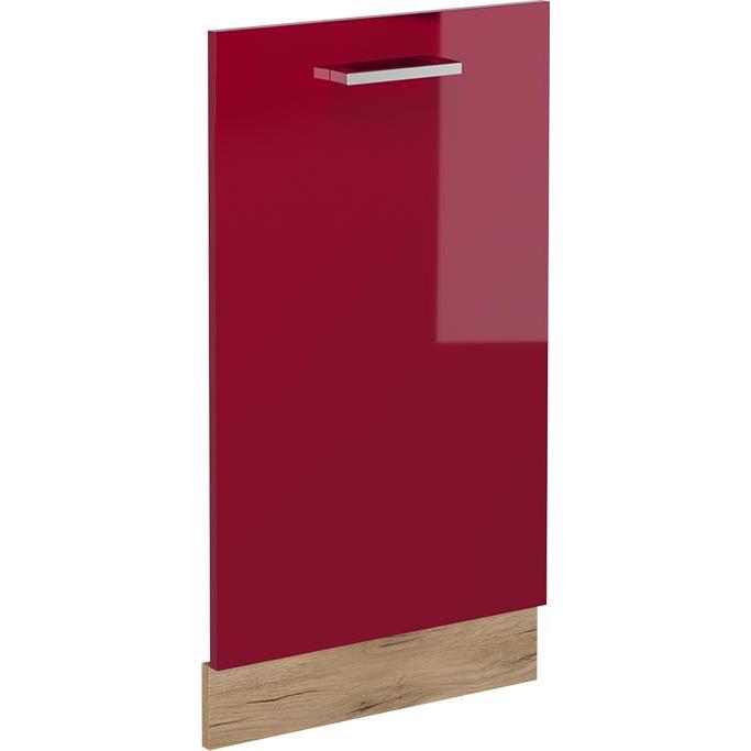 Vichy Geschirrspülblende R-Line, Bordeaux Hochglanz/Goldkraft Eiche, 45 cm ohne Arbeitsplatte, Geschirrspüler Zubehör, G...
