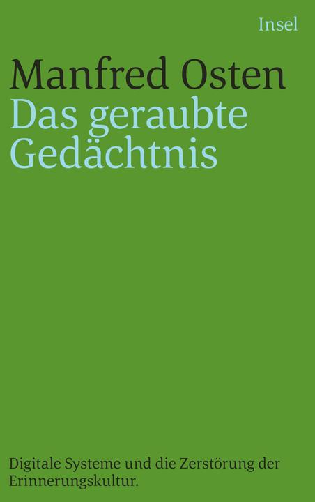Produktbild Das geraubte Gedächtnis (Deutsch, Manfred Osten, 2018)