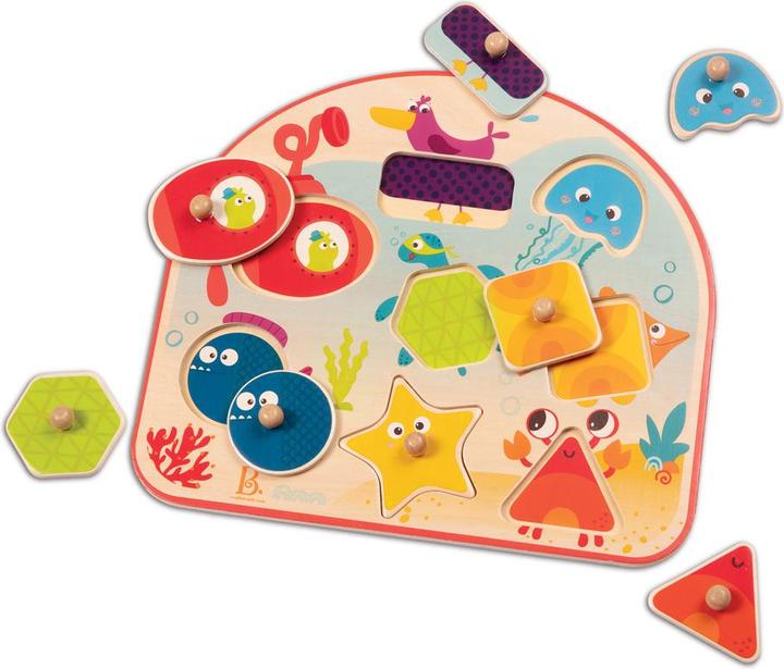 Image du produit B.toys B. Sea Treasures - Puzzle en bois animaux marins 8 pièces (8 pièces)