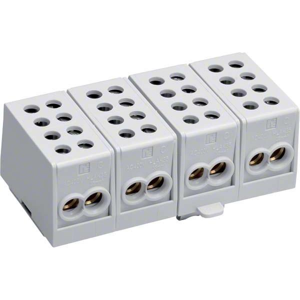 Hager, Verteilerschrank Zubehör, Hauptleitungsabzweigklemme KH35A 4polig 2x35-2x25qmm je Pol IP20 Grau