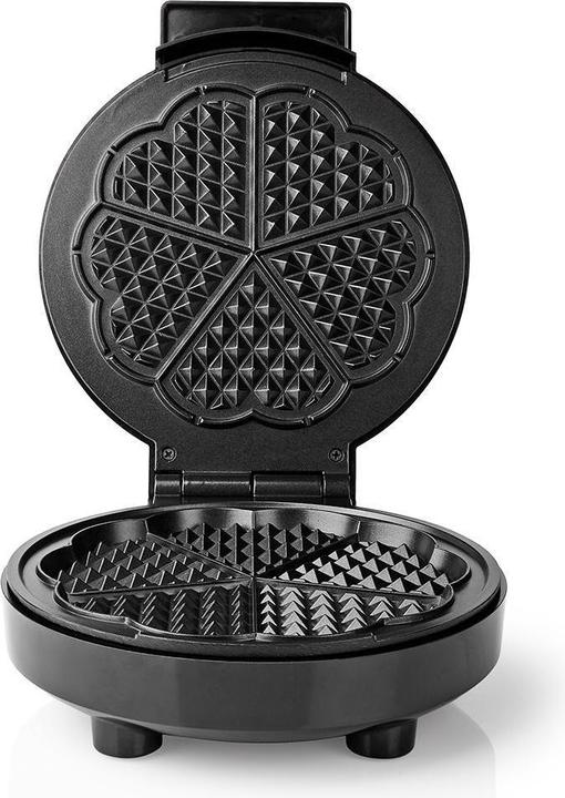 Immagine prodotto Nedis Macchina per waffle | 5 waffle a forma di cuore | 19 cm | 1000 W | Controllo automatico della