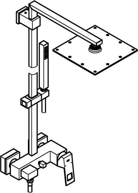 Produktbild Grohe Du-syst EUPHORIA CUBE SYSTEM 230 m EH-Mischer chr