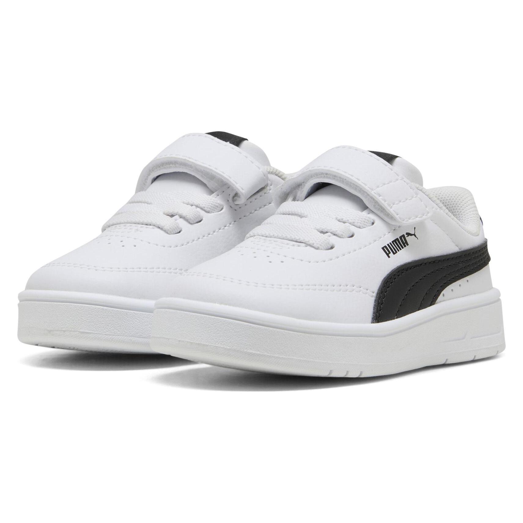 Puma, Unisex, Sneakers, Court Classic Clean Ac+ Inf, Schwarz, Weiss, (23)
