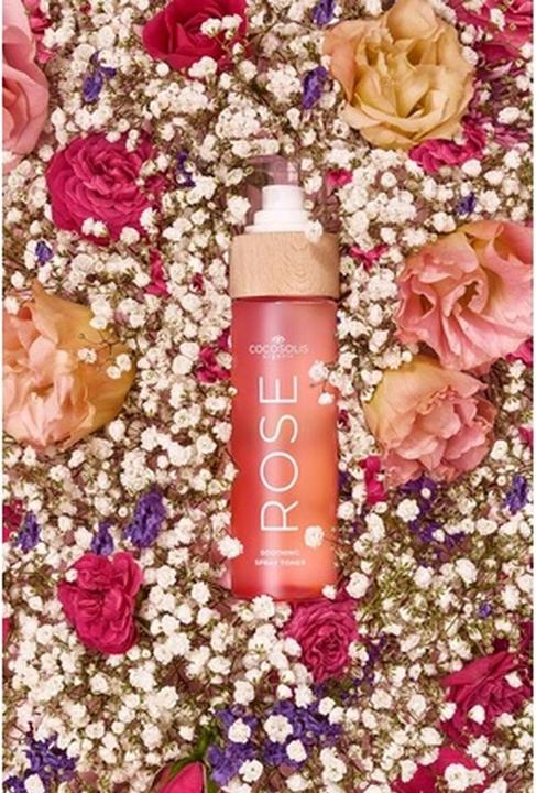 Immagine prodotto Cocosolis Rose Soothing Spray Toner Tonico detergente e idratante per il viso con Rosa Damascena, Prickl (Tonico per il viso, 110 ml)