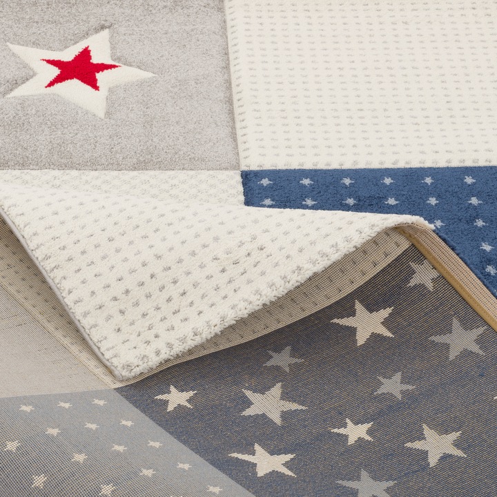 Immagine prodotto Pergamon Tappeto per bambini Maui Kids Check Stars (200 x 290 cm)