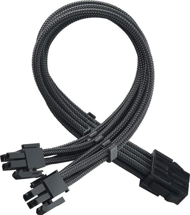 Silverstone Cavo di prolunga 8-8(4+4)Pin 0,08mm nero (30 cm, 8 pin EPS)