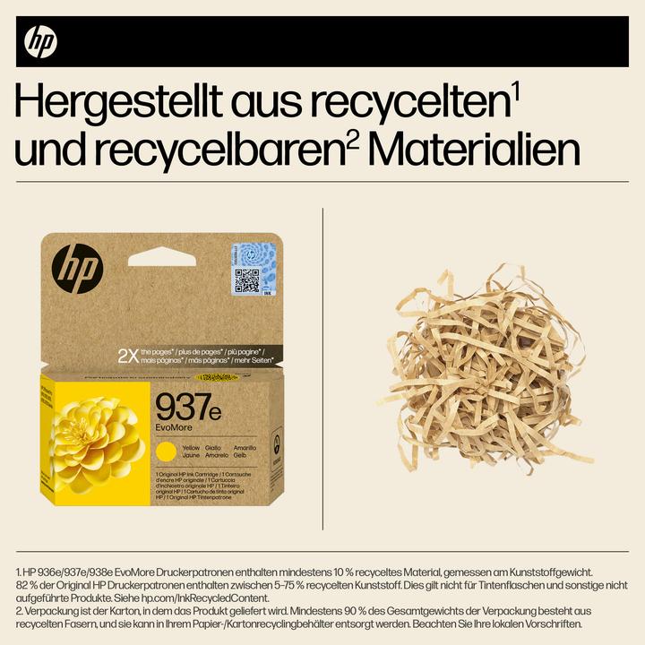 Immagine prodotto HP 4S6W8NE#CE1 937e EvoMore OJ PRO Ink giallo 1650pagine (Y)