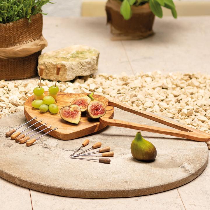 Image du produit Natura Punto Planche en bois en forme de coeur, 20 x 21 x 2 cm, bois d'olivier