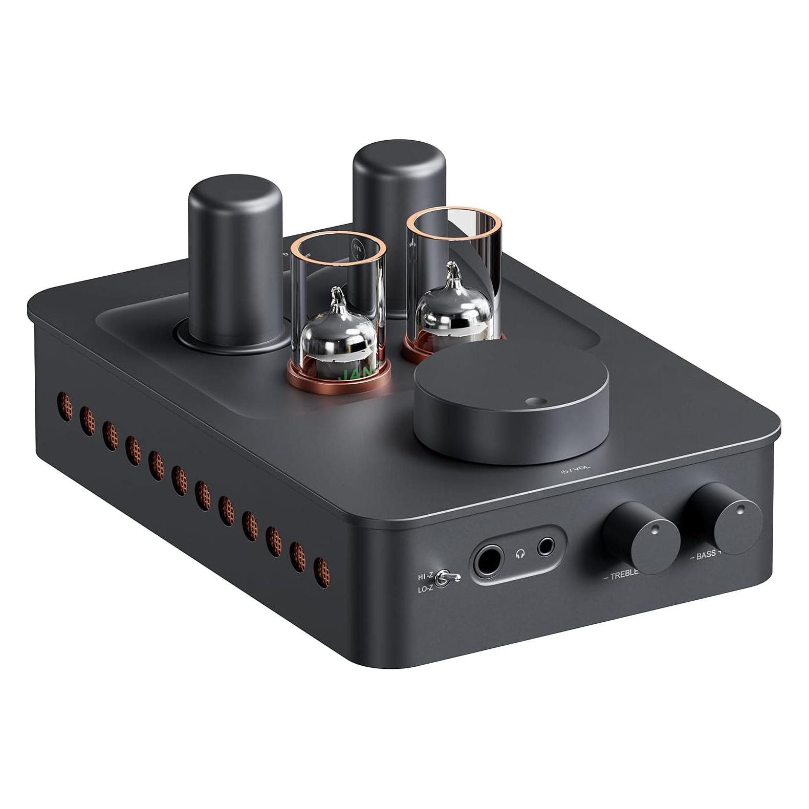 Fosi Audio GR70 – Röhren-Kopfhörerverstärker / Hi-Fi-Vorverstärker – Rca-Eingang – Schwarz, Kopfhörerverstärker, Schwarz