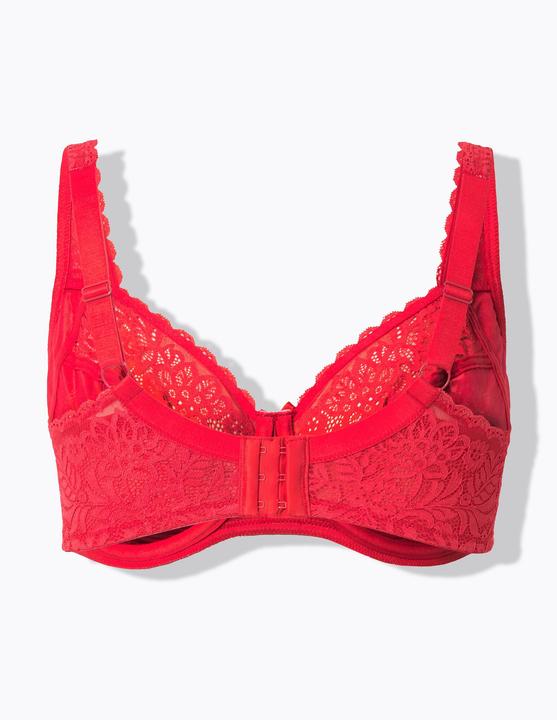 Produktbild Ulla Popken Bügel-BH, Blütenspitze, Vollspitze, Cup B - E (Einzelpack, 95 E)