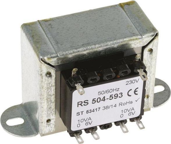 RS PRO Transformator für Chassismontage 230V ac 6V