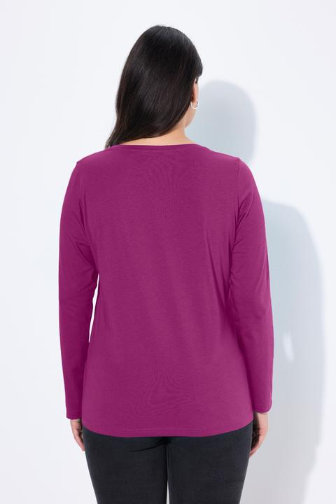 Produktbild Ulla Popken Shirt, Slim, V-Ausschnitt, Langarm (58)