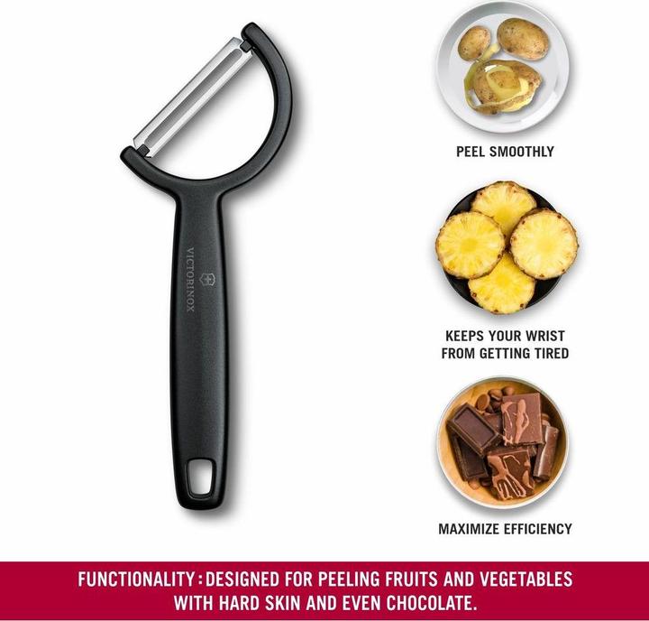 Produktbild Victorinox Rho-Schäler, gerade, einschneidig, schwarz