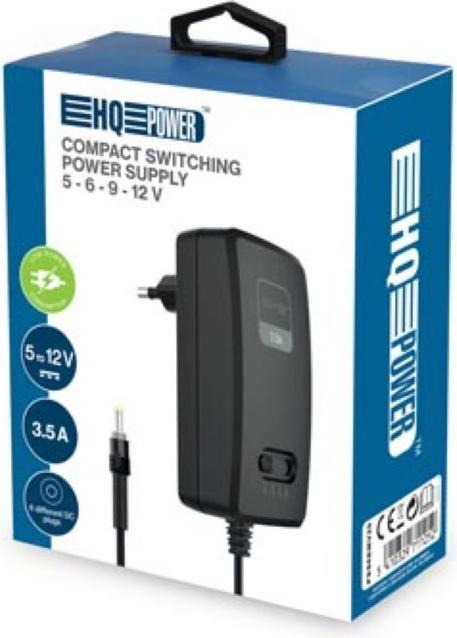 Actual product image Velleman COMPACT SWITCHING POWER SUPPLY WITH SELECTABLE OUTPUT - 5 TO 12 VDC - 42 W - 3.5 A max.