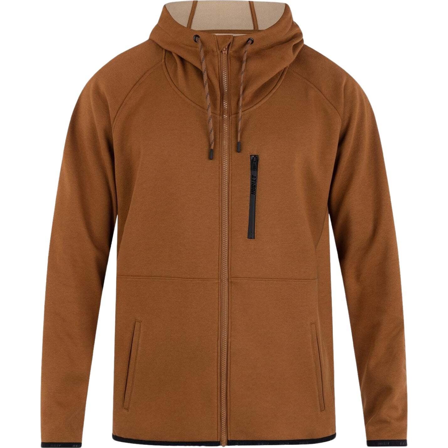 Hurley, Herren, Pullover, sweatjacke mit kapuze hurey cabrio heat, Braun, (L)