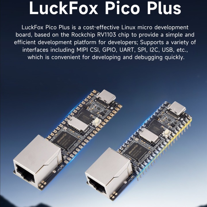 Actual product image Luckfox Pico Plus RV1103 Linux Micro development board 128MB Flash and Ethernet