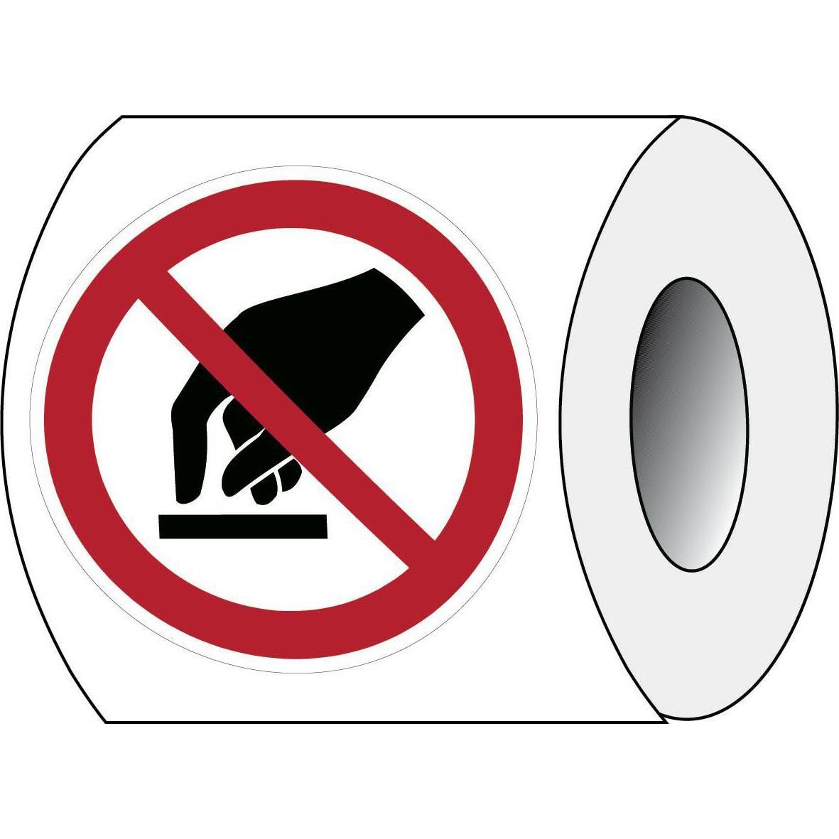 Brady, Etiketten, ISO 7010 PIC P010 B-7541 ISO Sicherheitskennzeichnung - Berühren verboten Laminierter Pol