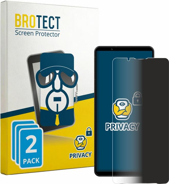 Produktbild BROTECT Sichtschutzfolie für Sony Xperia 1 VIII Anti-Spy Privacy Folie Blaulicht-Schutz (2 Stk., Sony Xperia 1 VII)