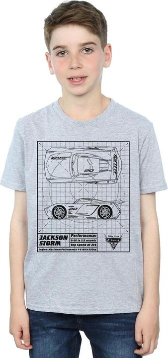 Immagine prodotto Disney Cars Jackson Storm Blueprint Maglietta Ragazzi (140, 146)