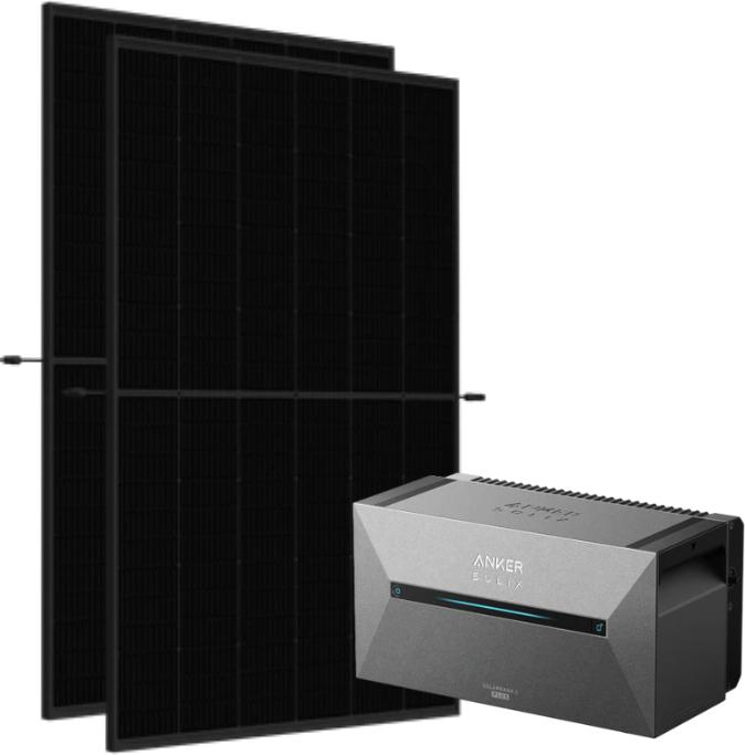 Hoymiles Balkonkraftwerk Set 870Wp mit Anker 1,6kWh LiFePO4 Speicher (870 W)