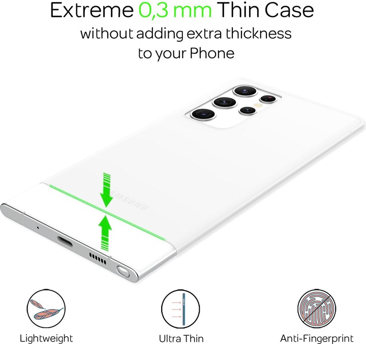 Actual product image Nalia Extremely Thin 0.3mm Matte Hardcase (Samsung Galaxy S22 Ultra)