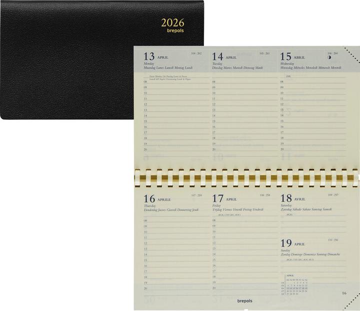 Produktbild Brepols Terminkalender (A6, Deutsch, Französisch, Englisch, Niederländisch)