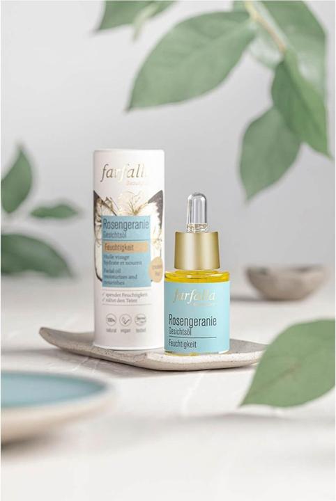 Produktbild Farfalla Feuchtigkeitsspendendes Gesichtsöl Rosengeranie Öl (15 ml, Gesichtsöl)
