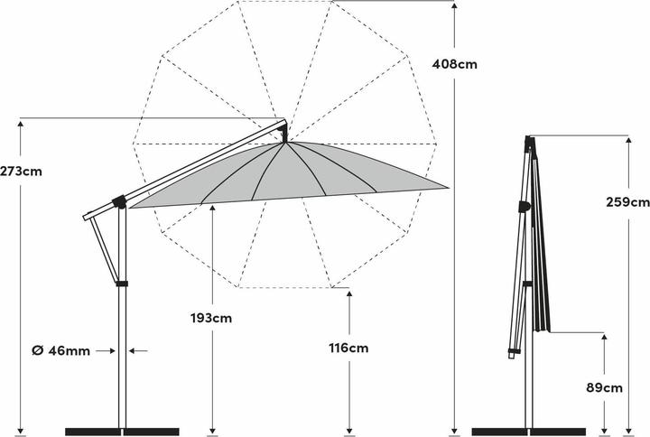 Actual product image Suncomfort by Glatz Pendolino (2.53 m)