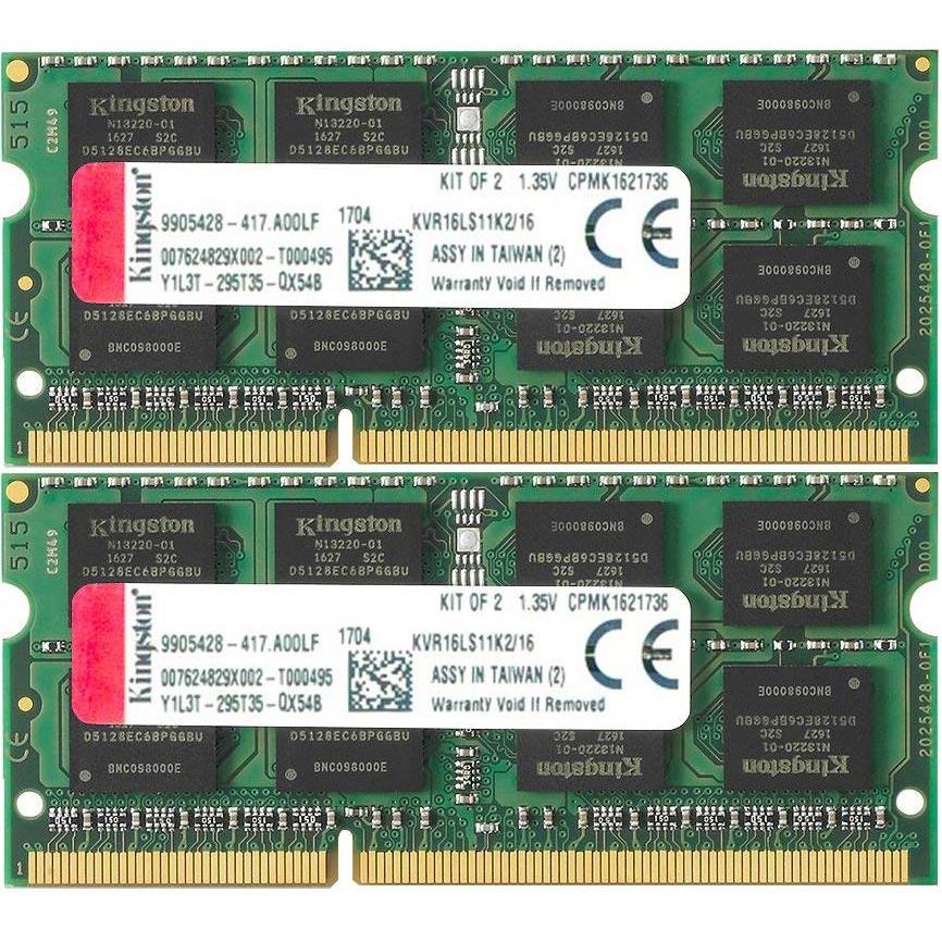 Thumbnail - Kingston ValueRAM (2 x 8GB, 1600 MHz, DDR3L-RAM, SO-DIMM), RAM, Grün