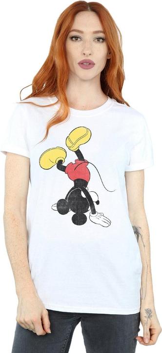 Actual product image Disney Womens/Ladies Mickey Mouse Upside Down Cotton Boyfriend T-Shirt (L)