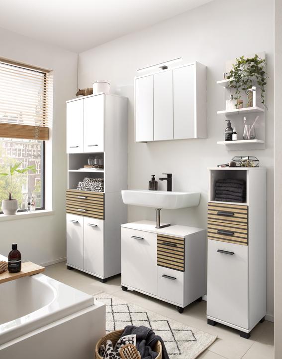 Produktbild Schildmeyer Katta Highboard 60cm mattweiss / Akustikplattenoptik