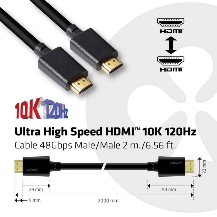 Produktbild Club 3D HDMI (Typ A) — HDMI (Typ A) (2 m, HDMI, 2.1)